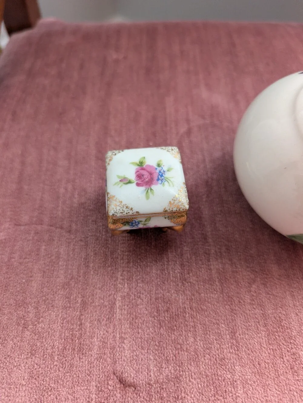 Vintage Hand Painted Pitcher And Japanese Trinket Box